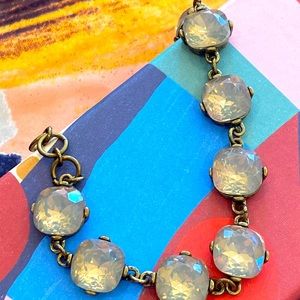Smokey Stone Rhinestoned Bracelet with Clasp